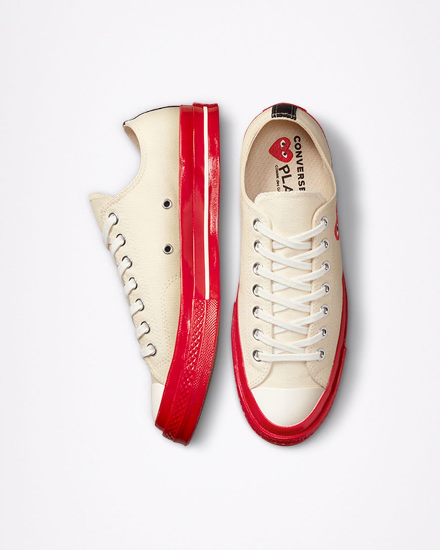 Zapatillas Bajas Converse x Comme des Garçons PLAY Chuck 70 Mujer Rojas | PE 04L2E7